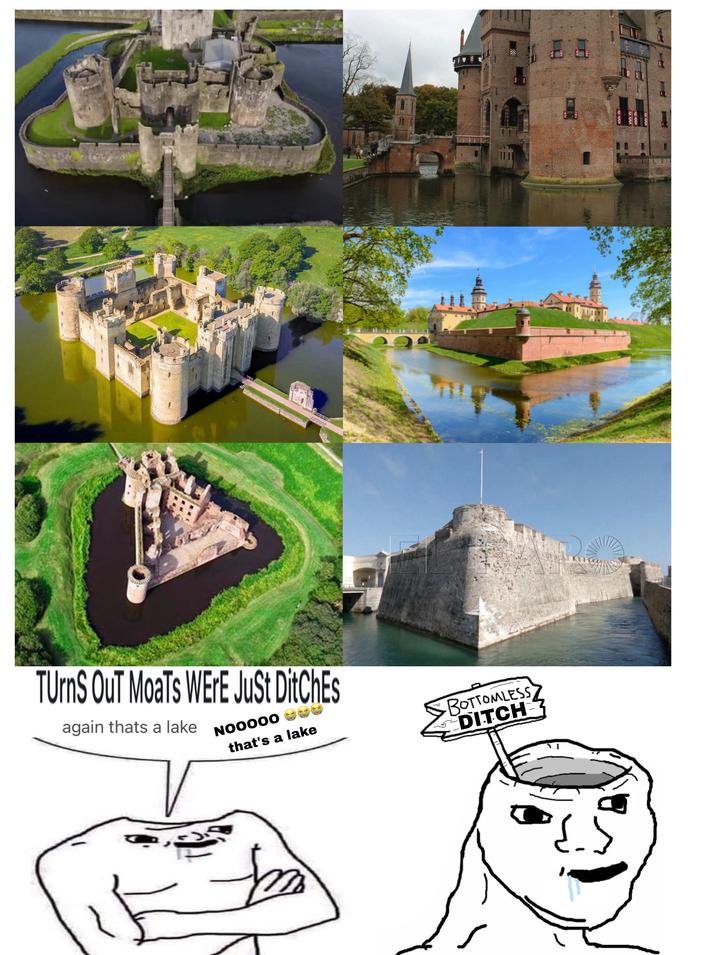 TUrnS OUT MoaTs WERE Just DitChEs again thats a lake NOOOOO that's a lake $ ALL NA BOTTOMLESS DITCH