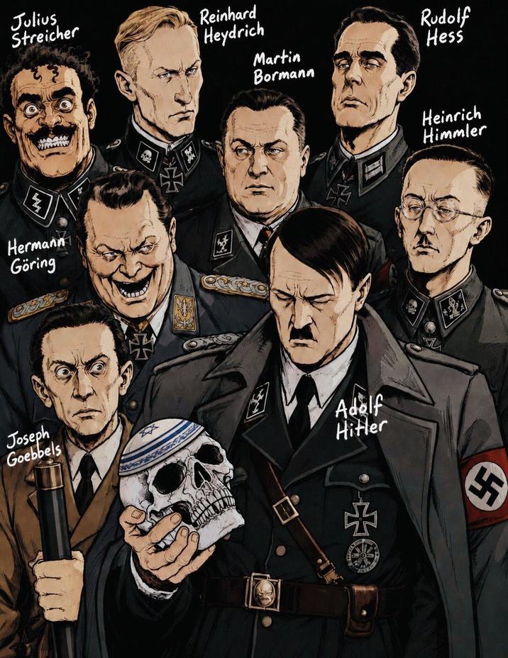 Julius Streicher Reinhard Heydrich Martin Bormann Rudolf Hess wwwwww Heinrich Himmler Hermann Göring Joseph Goebbels Adolf Hitler 5