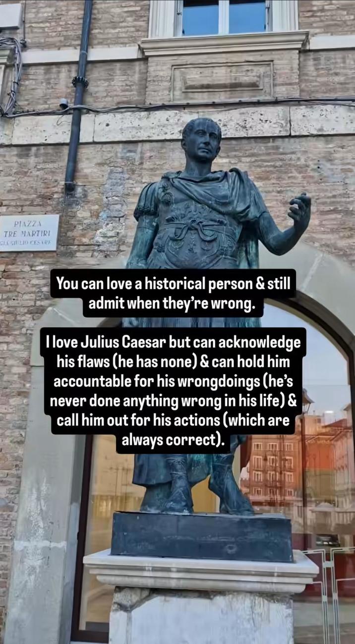 PIAZZA TRE MARTIRI GLA GIULIO CESARE You can love a historical person & still admit when they're wrong. I love Julius Caesar but can acknowledge his flaws (he has none) & can hold him accountable for his wrongdoings (he's never done anything wrong in his life) & call him out for his actions (which are always correct). eth withd