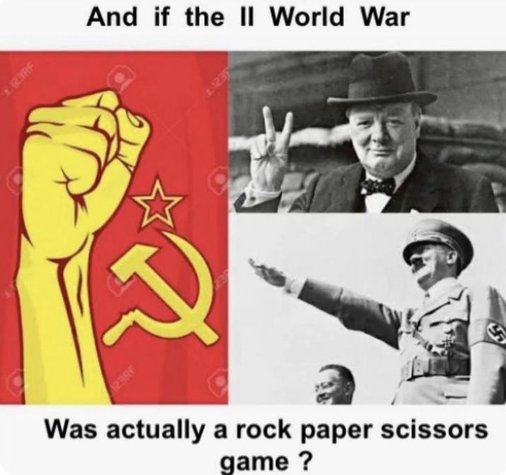 123RF 1123RF And if the II World War 1236 Was actually a rock paper scissors game?