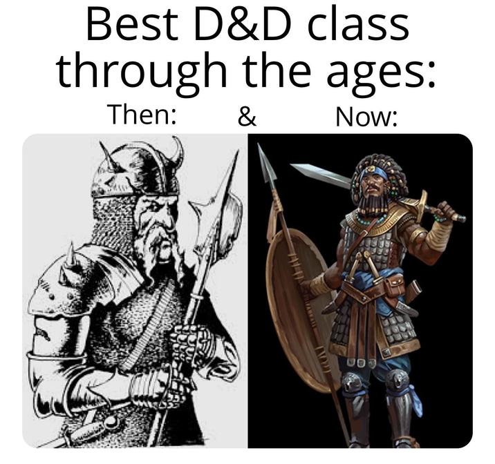 Best D&D class through the ages: Then: & Now: שמת