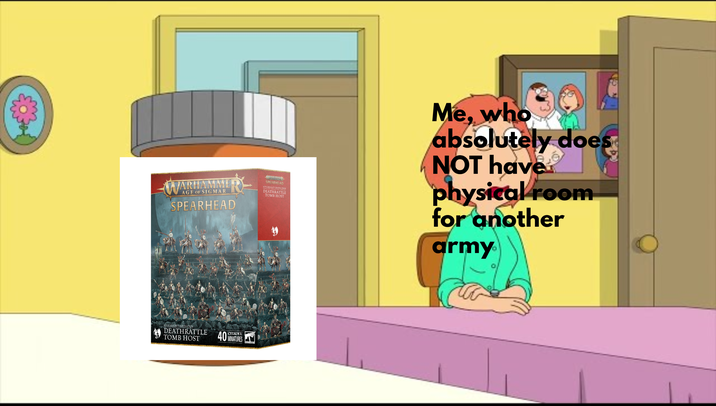 WARHAMMER AGE OF SIGMAR SPEARHEAD SPEARHEAD SOULBLIGHT GRAVELORDS DEATHRATTLE TOMB HOST Me, who absolutely does NOT have physical room for another army SOULBLIGHT GRAVELORDS DEATHRATTLE TOMB HOST 40 MINIATURES CITADEL