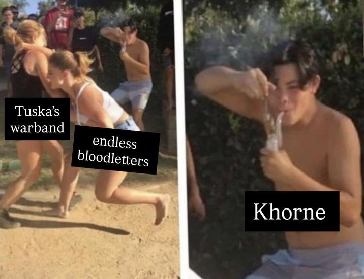 Tuska's warband endless bloodletters Khorne