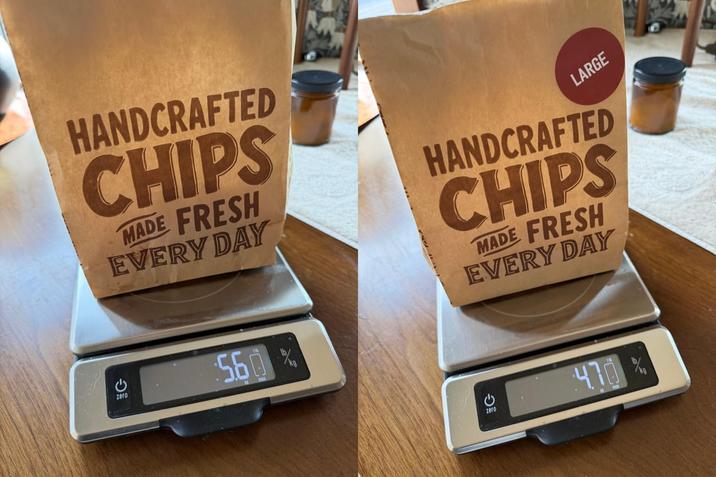 სა C zero HANDCRAFTED CHIPS MADE FRESH EVERY DAY 560% LARGE HANDCRAFTED CHIPS MADE FRESH EVERY DAY სა zero 470