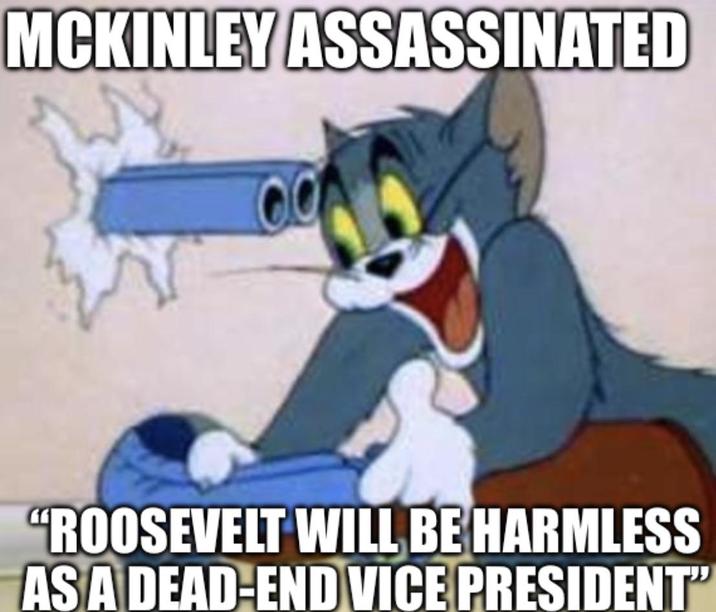 MCKINLEY ASSASSINATED "ROOSEVELT WILL BE HARMLESS AS A DEAD-END VICE PRESIDENT"