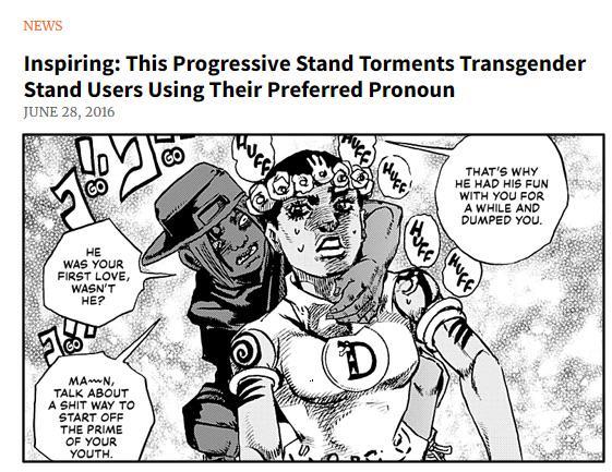 NEWS Inspiring: This Progressive Stand Torments Transgender Stand Users Using Their Preferred Pronoun JUNE 28, 2016 GO UFF HUFF THAT'S WHY HE HAD HIS FUN WITH YOU FOR A WHILE AND DUMPED YOU. HUFF HE WAS YOUR FIRST LOVE, WASN'T HE? F 51680 MA~~N, TALK ABOUT A S--- WAY TO START OFF THE PRIME OF YOUR YOUTH. D