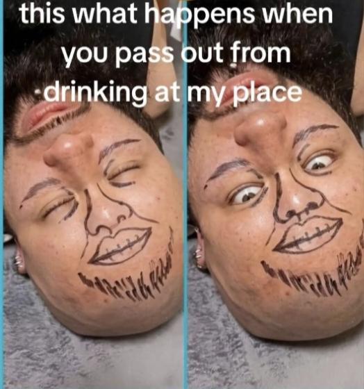 this what happens when you pass out from drinking at my place