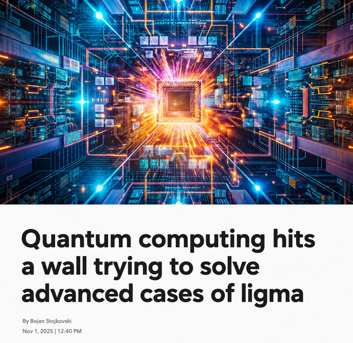 Quantum computing hits a wall trying to solve advanced cases of ligma By Bojan Stojkovski Nov 1, 2025 | 12:40 PM A