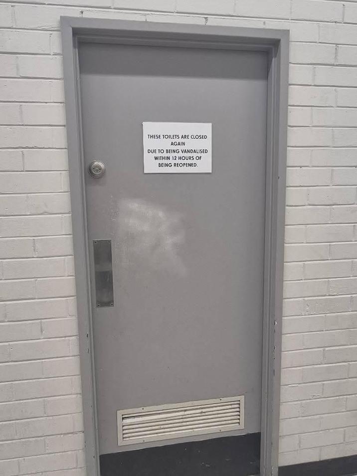 THESE TOILETS ARE CLOSED AGAIN DUE TO BEING VANDALISED WITHIN 12 HOURS OF BEING REOPENED.