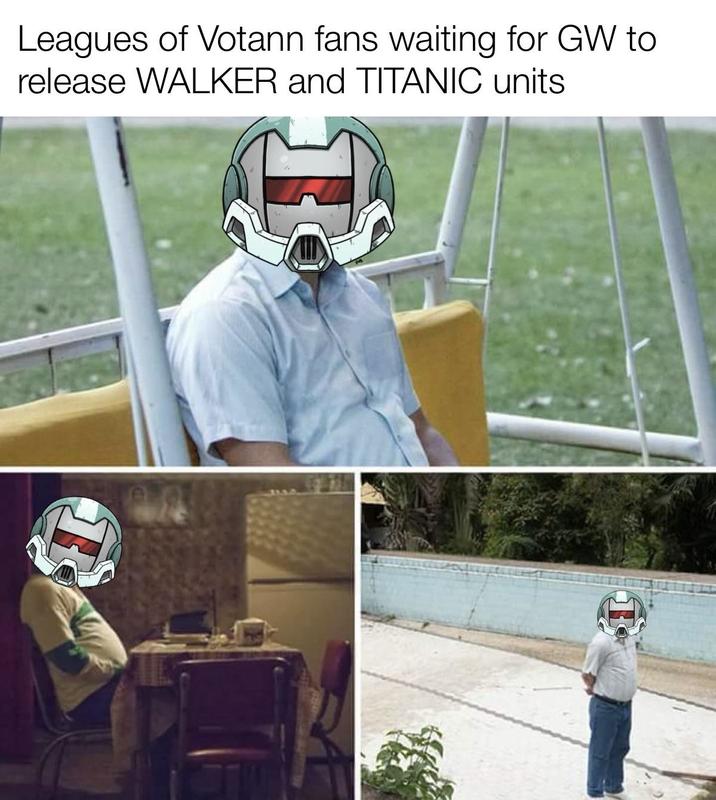 Leagues of Votann fans waiting for GW to release WALKER and TITANIC units