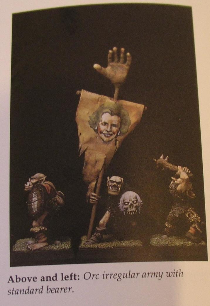 Above and left: Orc irregular army with standard bearer.