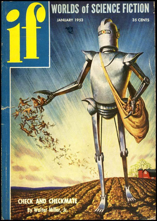 if WORLDS of SCIENCE FICTION JANUARY 1953 ID 35 CENTS CHECK AND CHECKMATE By Walter Miller, J