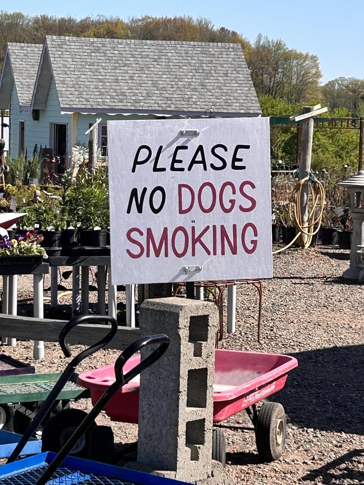 PLEASE NO DOGS SMOKING