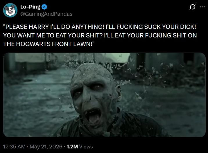 A parody of Homelander's death in The Boys. The parody is based on Harry Potter.