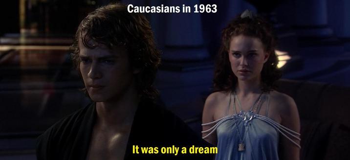 Caucasians in 1963 It was only a dream