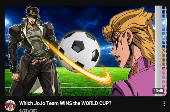 Which JoJo Team WINS the WORLD CUP? everwhat 13:40