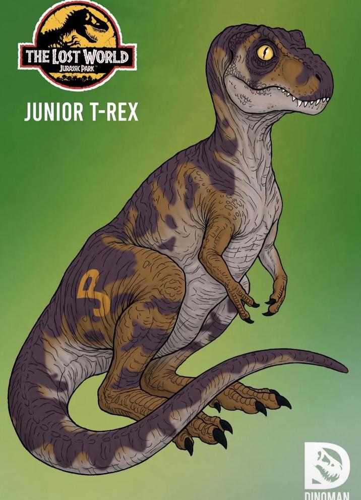 THE LOST WORLD JURASSIC PARK JUNIOR T-REX 27 ་ང DINOMAN