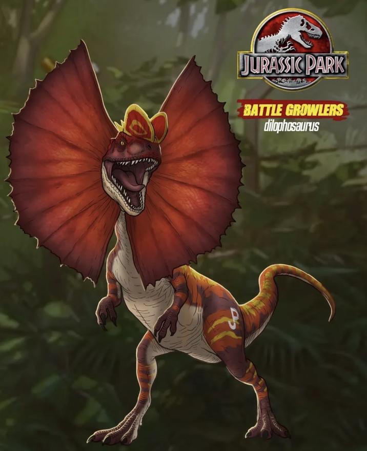 JURASSIC PARK BATTLE GROWLERS dilophosaurus