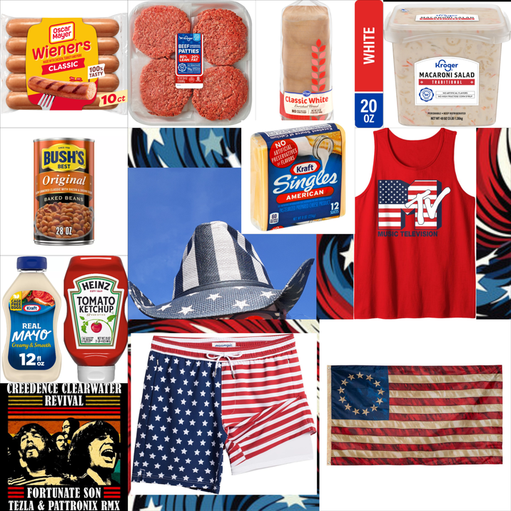 Oscar Mayer Wieners MADE WITH CHICKEN, TURKEY AND PORK CLASSIC 100% TASTY 10ct Kroger BEEF 100% PURE HAMBURGUESAS DE CARNE DE RES PATTIES 80% 20% LEAN FAT NO ADDITIVES 19g PROTEIN NET WT 30402 8 (19 LB 861g WHITE roge Classic White NO Enriched Bread CORN SYRUP NET WT 2002 (1840) S66 20 20 SINCE 1908 BUSH'S BEST Original SLOW SIMMERED CLASSIC WITH BACON & BROWN SUGAR BAKED BEANS 28 OZ 60 CALORIES PER SLICE NO ་་་། ་་་་གང་བྱས་ན་ང་ was a bad t NO ARTIFICIAL PRESERVATIVES or FLAVORS Kraft Singles AMERICAN SEE NUTRITION INFORMATION FOR SATURATED FAT AND SODIUM CONTENT PASTEURIZED PREPARED CHEESE PRODUCT NET WT 8 OZ (226g) 12 SLICES CAGE FREE EGGS Kraft HEINZ EST? 1869 TOMATO KETCHUP 57 VARIETIES REAL MAYO Creamy & Smooth 12ºz 20 NET WT 200Z (1 LB 4 02) 567 maamgic CREEDENCE CLEARWATER REVIVAL FORTUNATE SON TEZLA & PATTRONIX RMX MACARONI SALAD Kroger MACARONI SALAD TRADITIONAL NO ARTIFICIAL FLAVORS NO HIGH FRUCTOSE CORN SYRUP PERISHABLE KEEP REFRIGERATED NET WT 48 0Z (3 LB) 1.36kg T MUSIC TELEVISION
