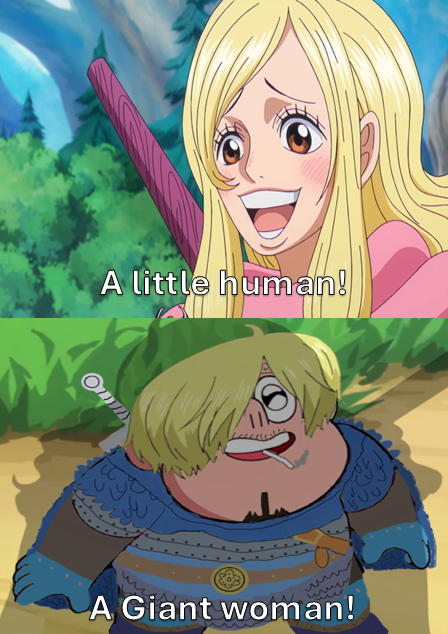 A little human! O A Giant woman! www www w