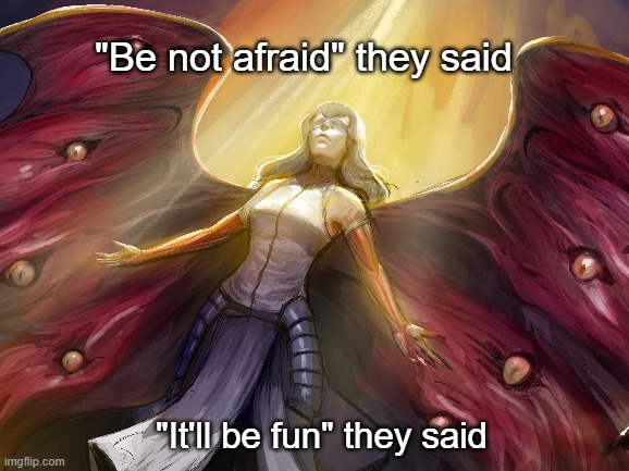 "Be not afraid" they said "It'll be fun" they said imgflip.com