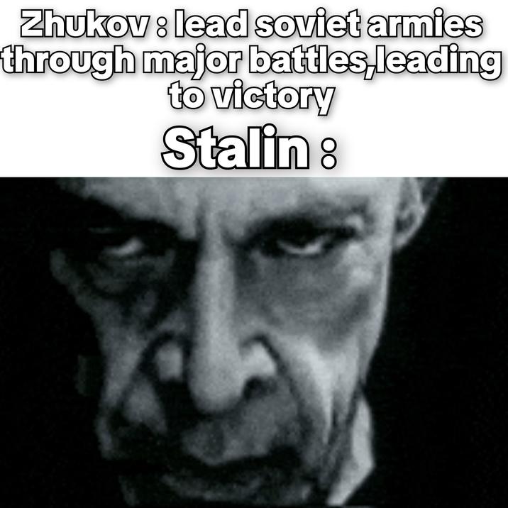 Zhukov: lead soviet armies through major battles, leading to victory Stalin 8