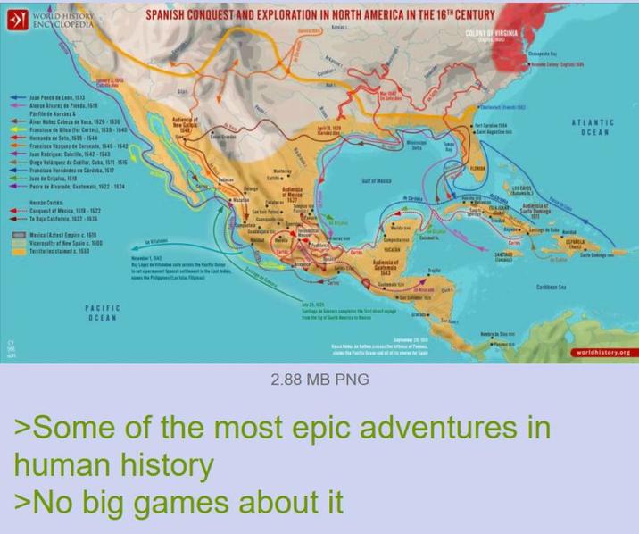 WORLD HISTORY ENCYCLOPEDIA SPANISH CONQUEST AND EXPLORATION IN NORTH AMERICA IN THE 16TH CENTURY Arkansas COLONY OF VIRGINIA IND Chesapeake Bay oke Daly (Epis ** ********* 3,1542 Cables stat Juan Pasca de Leon, 1513 Alease Alvarez de Pineda, 1519 Panfile de Narváez Alvar Ruter Cabeza de Vaca, 1528-1536 Francisco de Bilsa (far Cartes), 1539-1540 Hernande de Sata, 1539-1544 Francisco Vazquez de Ceranado, 1540-1542 June Rodriguez Cabrille, 1542-1543 Diego Velazquez de Cuellar, Cuba, 1511-1515 Francisco Hernández de Cordoba, 1517 Juse de Grijalva, 1518 Padre te Alvarado, Guatemala, 1522-1524 Hernde Cortes Conquest of Mexico, 1518-1522 Te Baja California, 1532-1535 Mesica (Aztec) Empire c. 1519 Viceroyalty of New Spain c. 1800 Territories claimed c. 1550 Vites Audiencia st New Galpla PACIFIC OCEAN 42 Card RoGrander Rad TREVASH April 15, 1928 Narde Delacar Terangs Wuntary Satis Audiencia of Nesice Data 1527 Tamp San Luis Patosi Fa A By per de Villas sails across the Pacific Day to set a perunt Spanish stint in the East ledes, the Piggies (Las las Caries Tastings te vrs Caries Gulf of Mexico TARBA Deta be Cam Cangete YUCATAN Cartes Audiencia of Guatemala 1543 Chest (1 Fort Carlie 1584 Saint Augustin6 ATLANTIC OCEAN FLORIDA afantas HAR abd LES CAYOS (Bakawa Pe de a Audiencia of Santo Domings 1611 Santiags de Cole ital ESPARLA Cartes SANTIAGO Canaica) Caribbean Sea Santa Cumings 1 Sarater buty 25, 1825 Santiags is set the stats Granate- the tip of Seth A fat has Nombre Da September 20 worldhistory.org 2.88 MB PNG >Some of the most epic adventures in human history >No big games about it