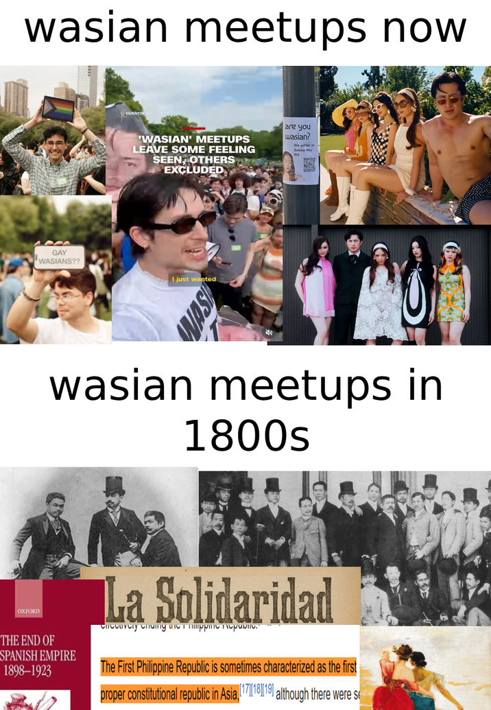 OXFORD wasian meetups now GAY WASIANS?? QUENTIN NI 'WASIAN' MEETUPS LEAVE SOME FEELING SEEN, OTHERS EXCLUDED are you wasian? We gather on Sunday May 9th I just wanted WAS wasian meetups in 1800s La Solidaridad Chcetively chuing the nipping republic. THE END OF SPANISH EMPIRE 1898-1923 The First Philippine Republic is sometimes characterized as the first proper constitutional republic in Asia, [17][18][19] although there were st