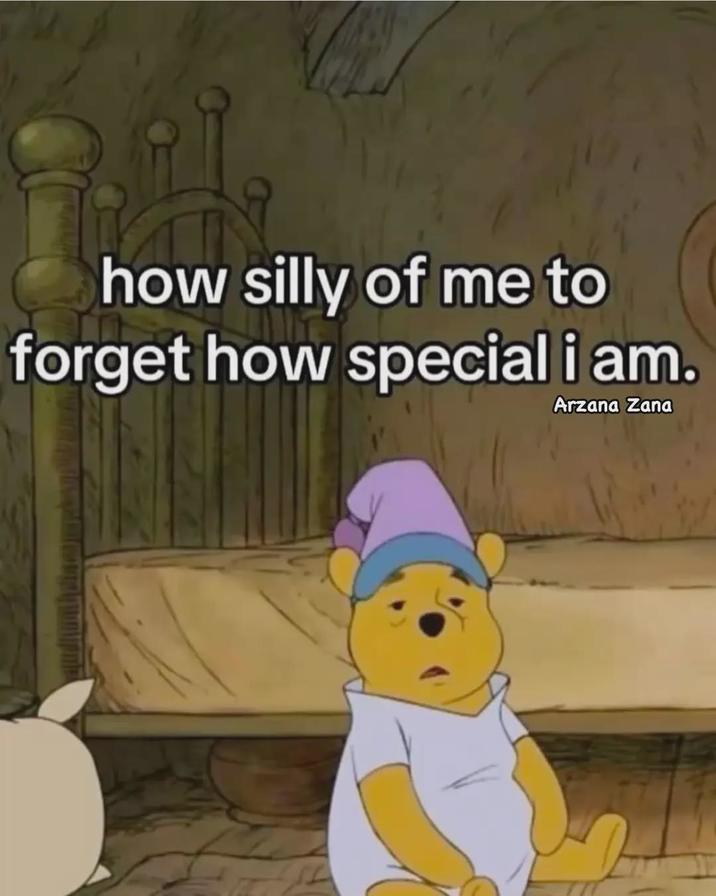 how silly of me to forget how special i am. Arzana Zana