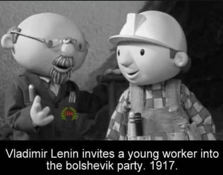 ILMS Vladimir Lenin invites a young worker into the bolshevik party. 1917.