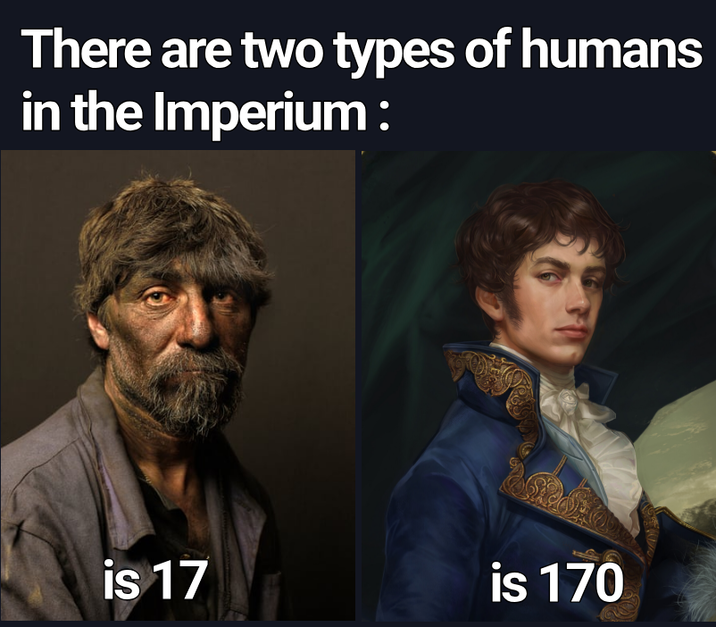 There are two types of humans in the Imperium: is 17 is 170