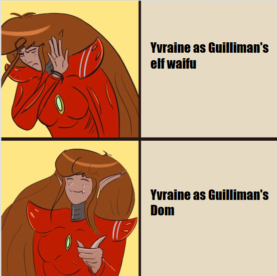 Yvraine as Guilliman's elf waifu Yvraine as Guilliman's Dom