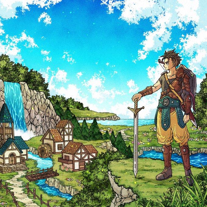 A piece of Dragon Quest XII fan art. It depicts the main character.