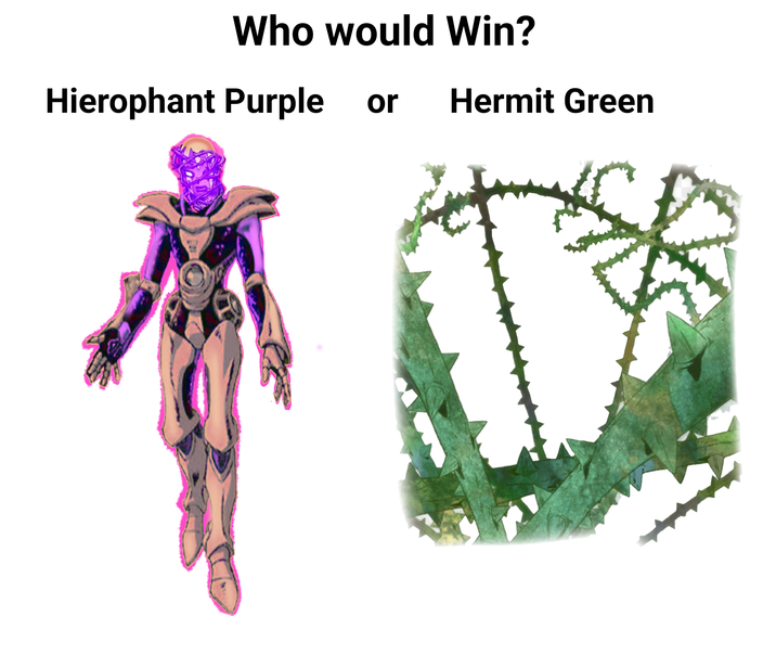 Who would Win? Hierophant Purple or Hermit Green
