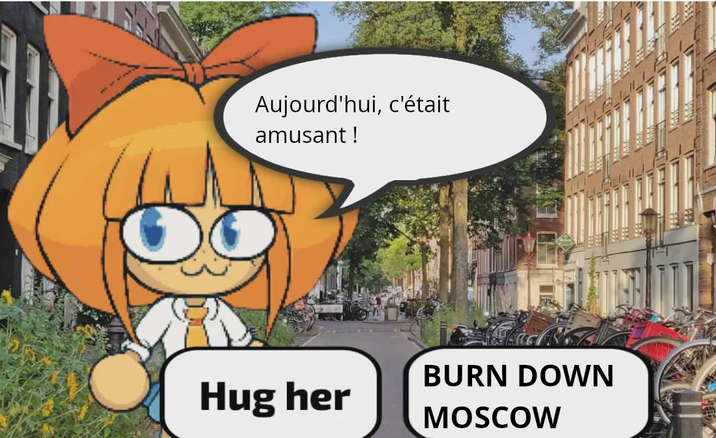 Aujourd'hui, c'était amusant ! Hug her BURN DOWN MOSCOW