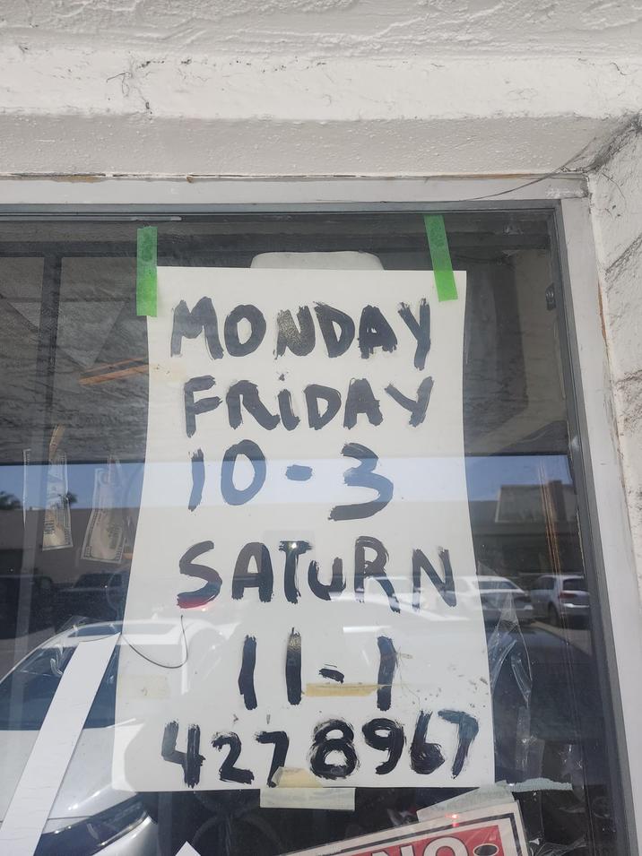 MONDAY FRIDAY 10-3 SATURN 11-) 4278967