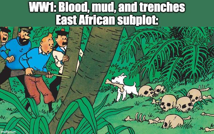 M wr M imgflip.com WW1: Blood, mud, and trenches East African subplot: V 12 w