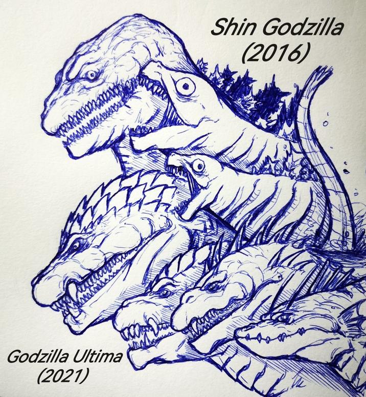 Godzilla Ultima (2021) Shin Godzilla (2016)