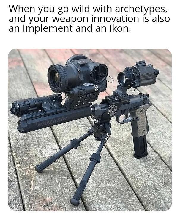 When you go wild with archetypes, and your weapon innovation is also an Implement and an Ikon. lentach.site