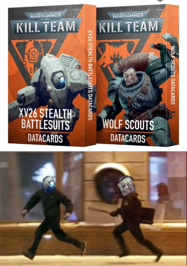 WARHAMMER 40.000 KILL TEAM WARHAMMER 40.000 KILL TEAM XV26 STEALTH BATTLESUITS DATACARDS XV26 STEALTH BATTLESUITS DATACARDS WOLF SCOUTS DATACARDS WOLF SCOUTS DATACARDS