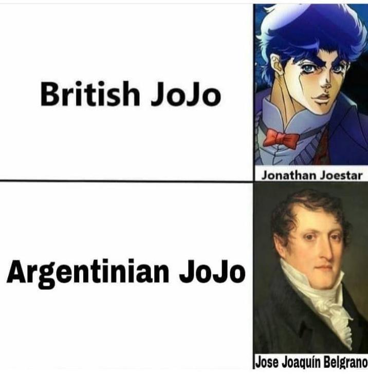 British JoJo Argentinian JoJo Jonathan Joestar Jose Joaquín Belgrano