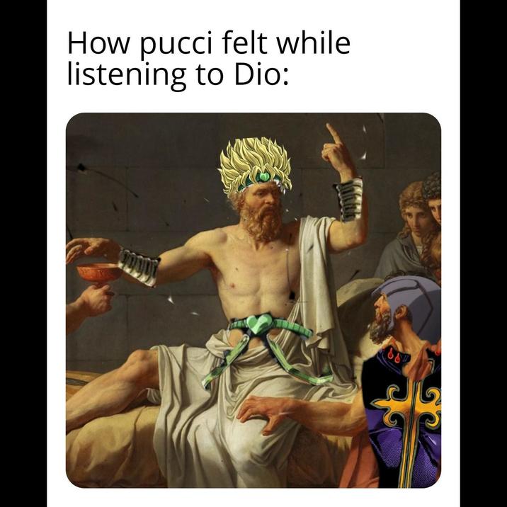 How pucci felt while listening to Dio: