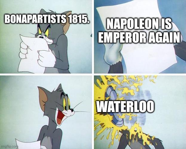 BONAPARTISTS 1815. NAPOLEON IS EMPEROR AGAIN imgflip.com WATERLOO