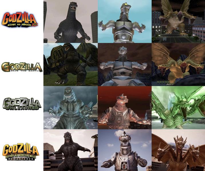 CODZILA DESTROY ALL MONSTERS ME GODZILLA SAVE THE EARTH GODZILLA UNLEASHED GODZILA DESTROY ALL MONSTERS MELEE REMASTERED