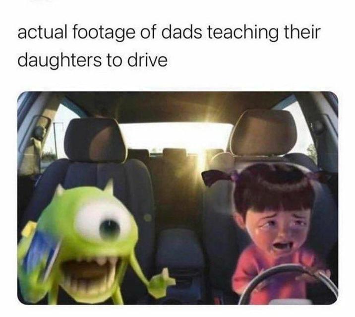 actual footage of dads teaching their daughters to drive