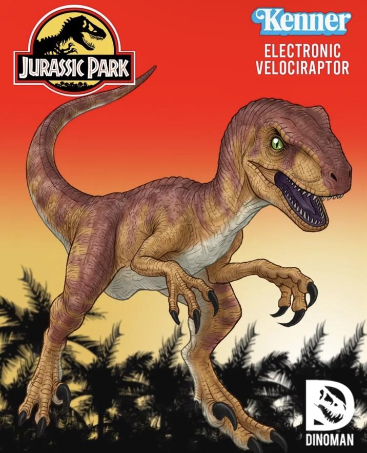 JURASSIC PARK Kenner ELECTRONIC VELOCIRAPTOR DINOMAN