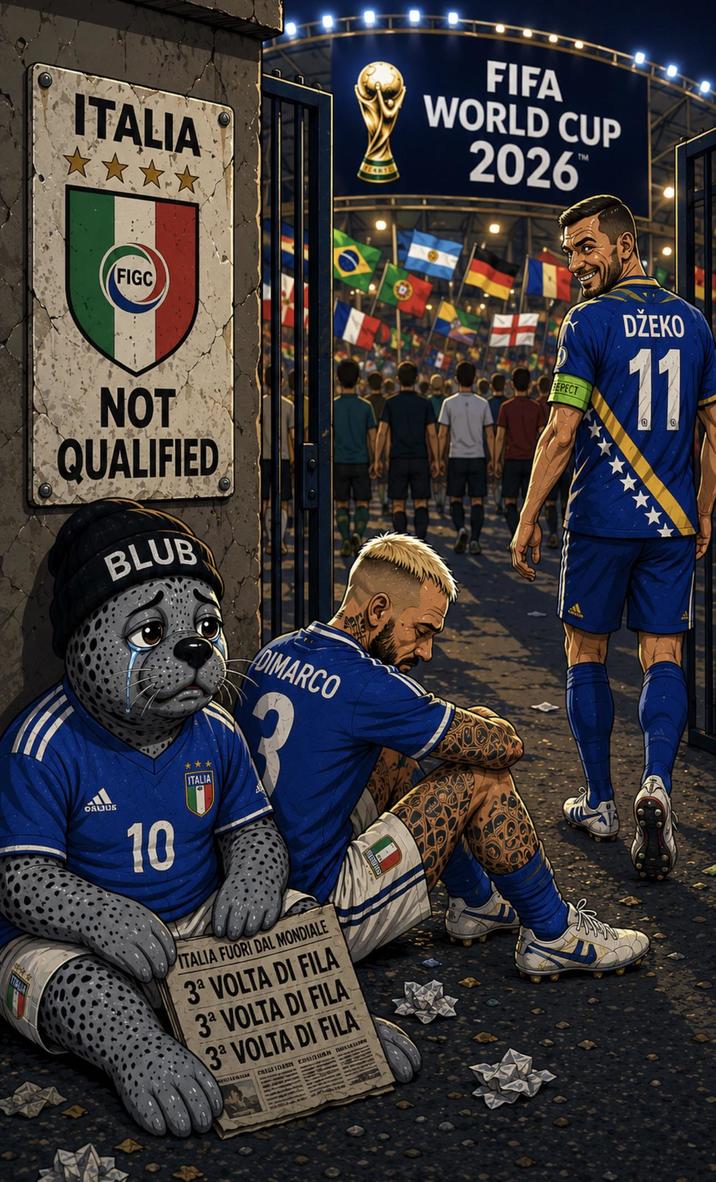 ITALIA **** FIFA WORLD CUP 2026™ FIGC NOT QUALIFIED BLUB ITALIA ORDUS 10 ITALIA DIMARCO ITALIA FUORI DAL MONDIALE 3 VOLTA DI FILA 3 VOLTA DI FILA 3 VOLTA DI FILA CAIDASH EDДuan LALADE PEPECT DŽEKO 11 0 ******