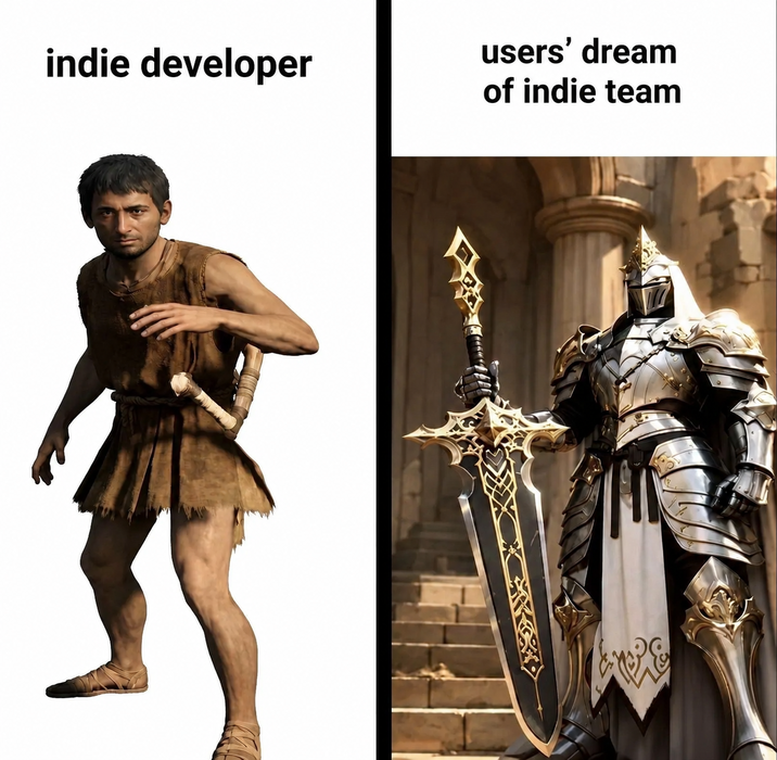 indie developer users' dream of indie team