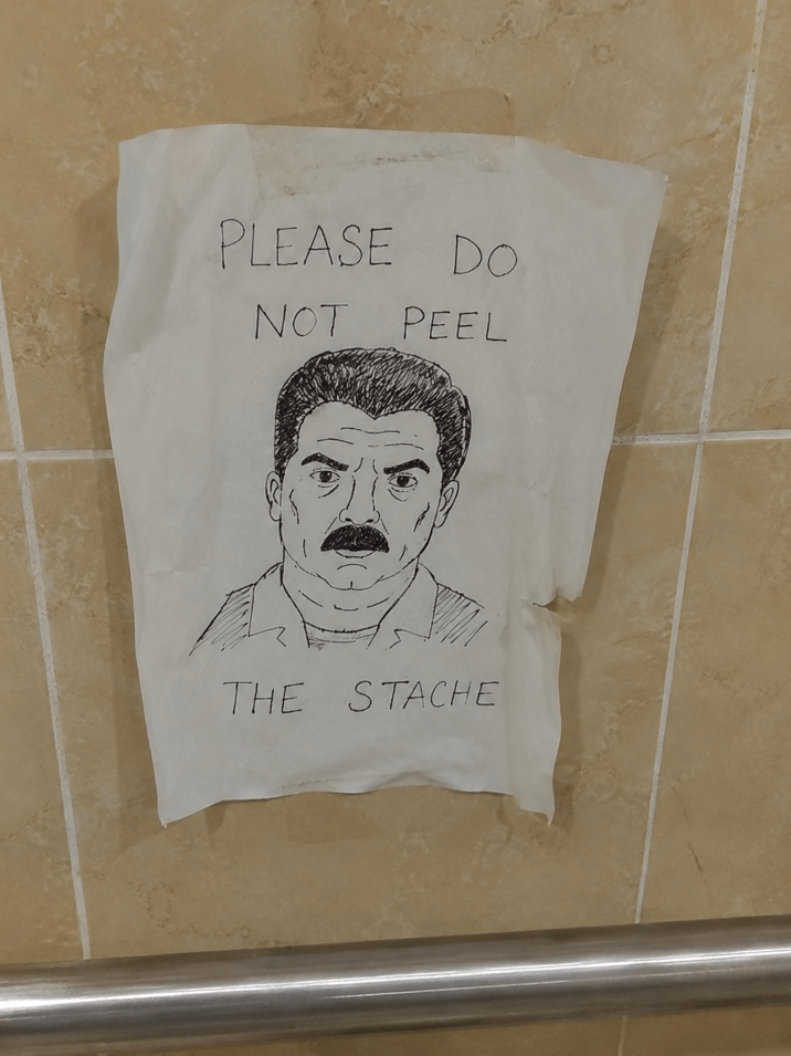 PLEASE DO NOT PEEL THE STACHE