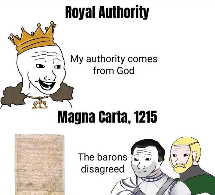 Royal Authority My authority comes from God Magna Carta, 1215 The barons disagreed